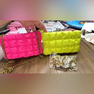 - 2- neon colored crossbody bags NWOT